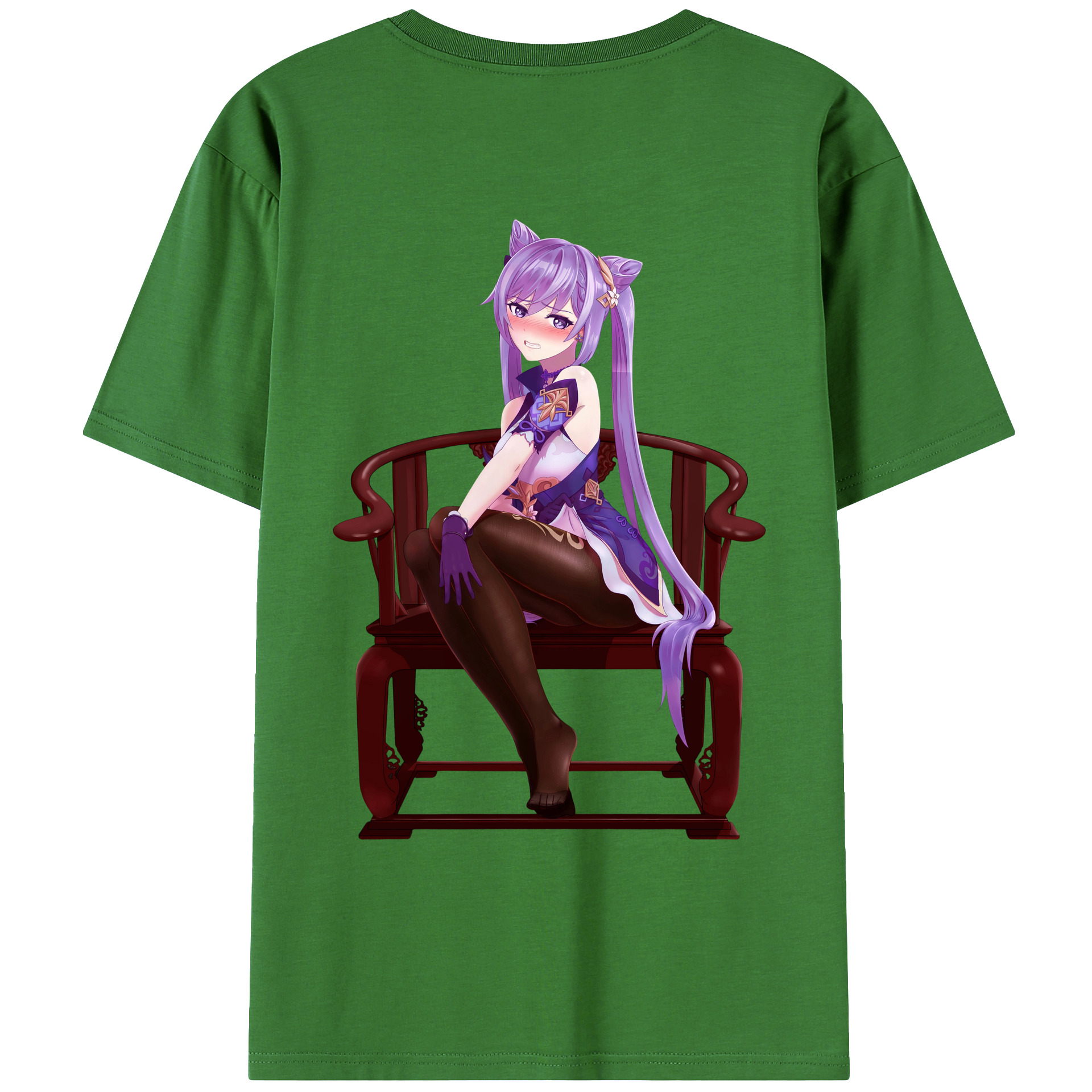 げんし神 刻晴 こくせい genshin Kokusei レディース半袖Tシャツ(バックプリント)